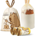 VOK 8 Gallon Trash Bags with Capybara Printed, Drawstring Medium Garbage Bags by Unknown