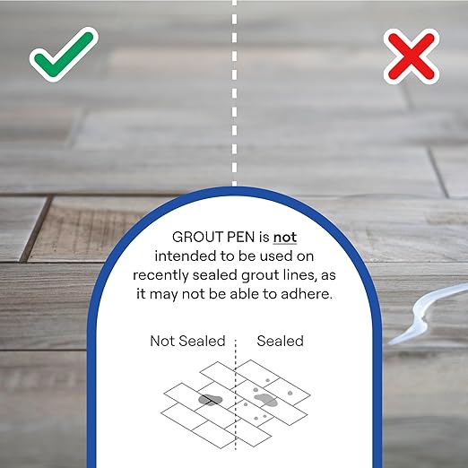 Grout Pen Light Grey Tile Paint Marker: Waterproof Grout Paint, Tile Grout - Image 5