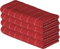 Artoid Mode Checkered Designed Cotton Red Terry Kitchen Dish Towels, 15x25 Inch by ArtoidMode