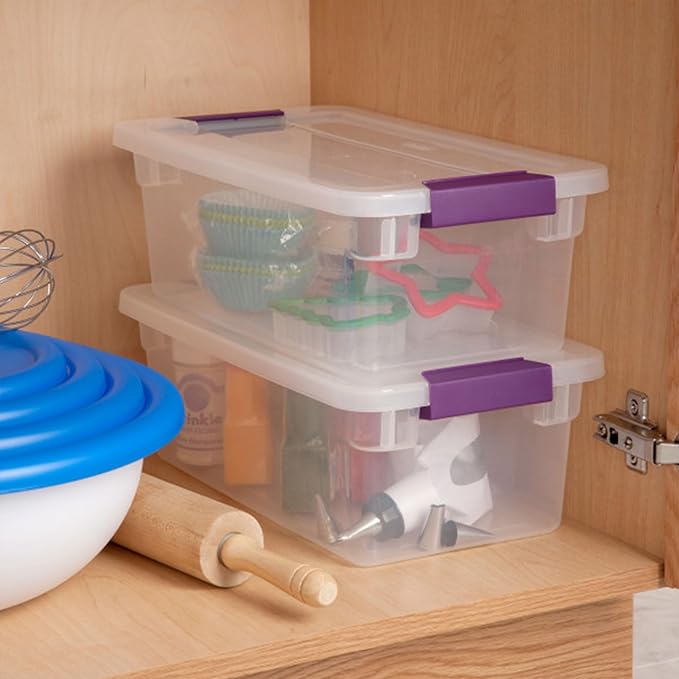 Sterilite 48-Pack ClearView Latch Box, Stackable Storage Organizer Bins - Image 5