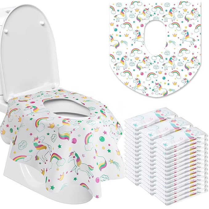 50 Packs Disposable Toilet Seat Covers Extra Large Individually Wrapped by Reginary
