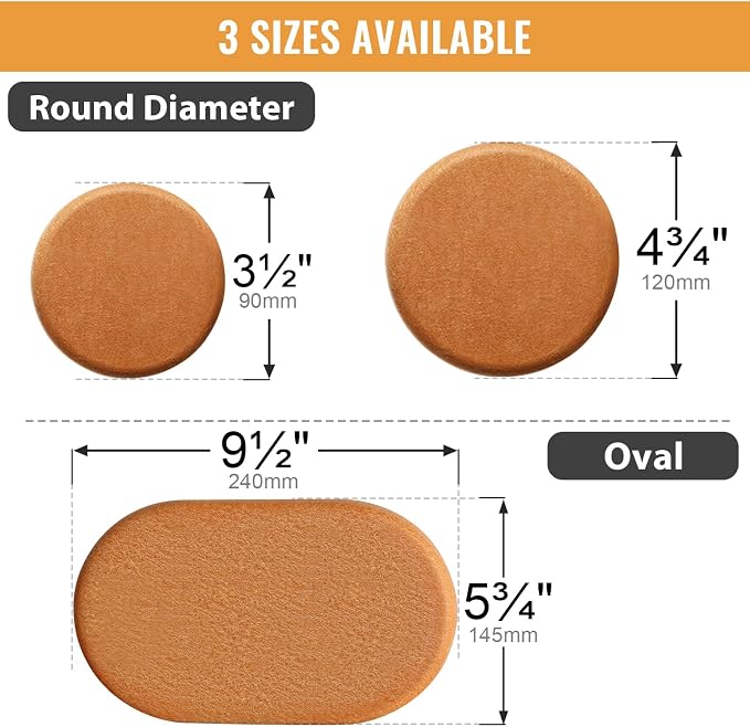 4¾" Felt Furniture Sliders for Hardwood Floors, Furniture Movers Sliders for - Image 6