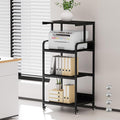 4 Tier Printer Stand with Storage Shelf, Large Tall Printer Table by Vokumba