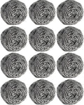 12Pcs Steel Wool Scrubber Pads for Cleaning Dishes, Sinks by Carrie+Joe