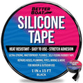 Black Heavy Duty Silicone Tape, Self-Fusing Rubber Hose and Plumbing Water Pipe by BetterBoat
