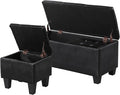 Storage Ottoman Set of 3, for Living Room Couch, End of Bed by TASSULLO