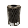 COATEDOUTDOORFURNITURE RFT-TXTBRW Heavy Duty Round Trash Receptacle by CoatedOutdoorFurniture