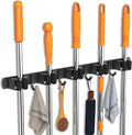 Mop and Broom Holder Wall Mount, Upgraded Broom Organizer Wall Mount, Stainless by CUXIXA