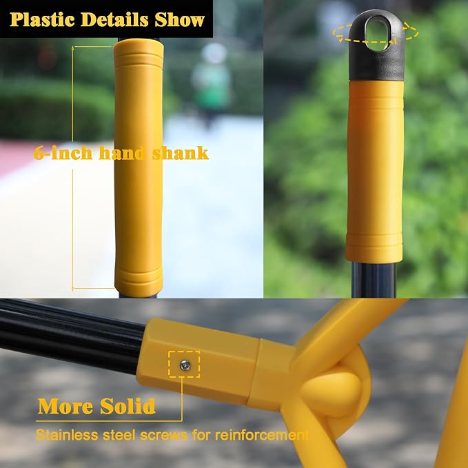 Heavy Duty Broom Outdoor and Indoor, 4 Pack Upgraded Commercial Angle Brooms - Image 5