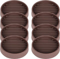 Non Slip Furniture Pads, 2.5” Round Rubber Caster Cups, Anti-Slip Gripper by VOCOMO