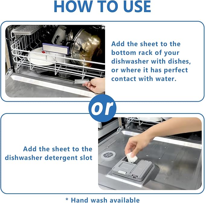 Upgraded Eco Dishwasher Detergent Sheets Up To 32 Loads, Unscented Plastic Free - Image 4