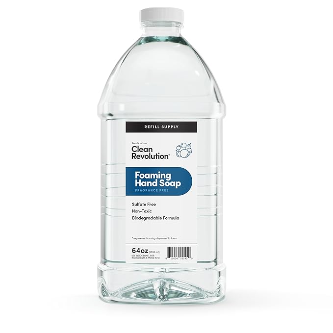 Clean Revolution Foaming Hand Soap Refill Supply Container, Ready to Use Formula by CleanRevolution