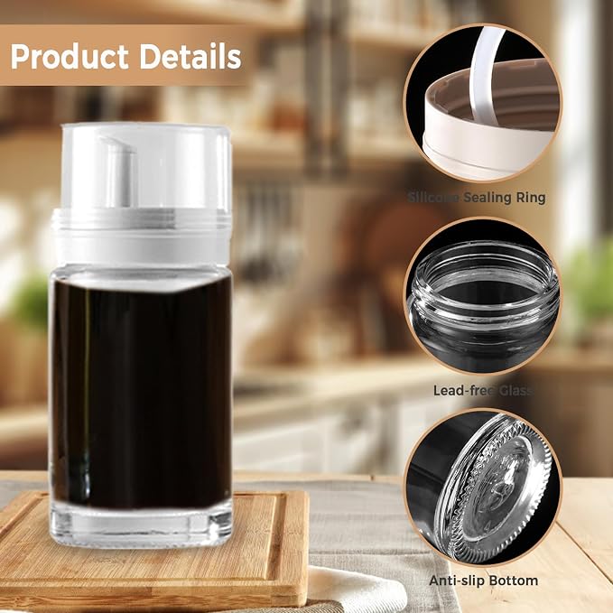 Small Glass Oil and Vinegar Dispenser Bottles - Image 3