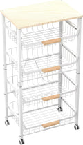 5-Layer Fruit Basket Kitchen Food Storage Organizer and Storage Rack, Stackable by NiuYichee