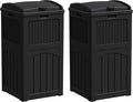 YESHOMY 2 Pack Outdoor Trash Can by SearchallYESHOMY