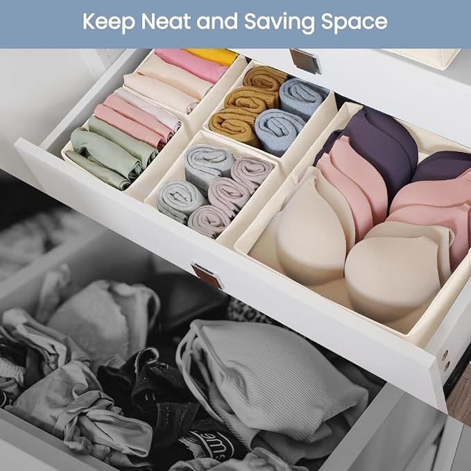 Criusia Drawer Organizer Clothes, 16 Pack Underwear Drawer Organizers, Foldable - Image 2