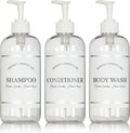 Clear Refillable Shampoo and Conditioner Bottles by ArtanisHome