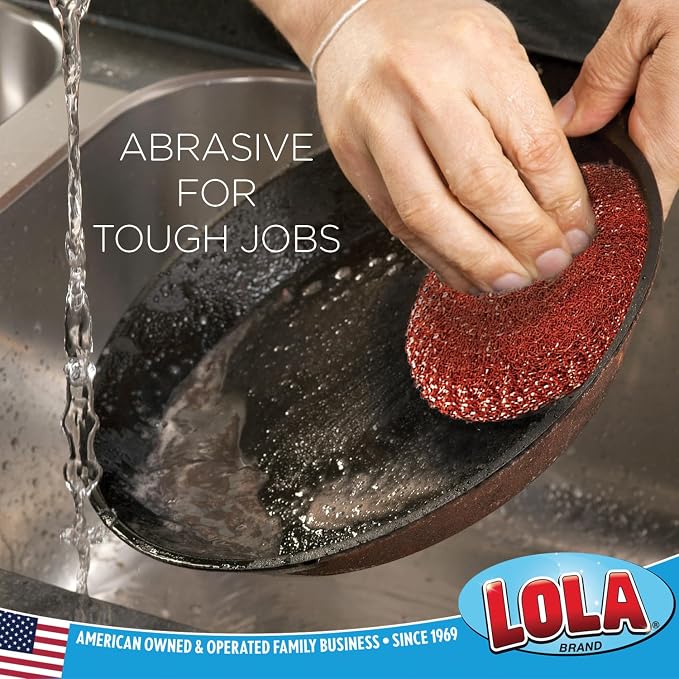 LOLA Copper Mesh Scouring Pad, 18 Grams, 12 Pack, eavy Duty Cleaning Pads - Image 2