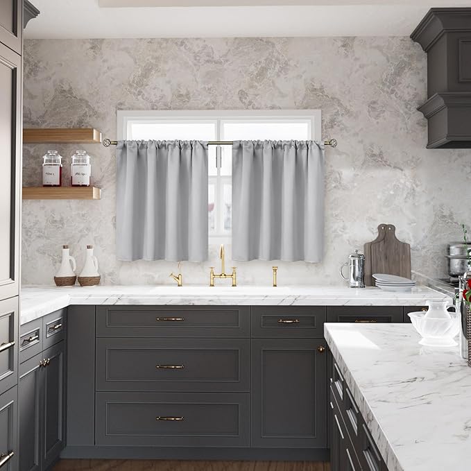 BGment Light Grey Short Curtains 30 Inches Length - Image 6