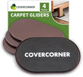 Furniture Sliders for Carpet 4 PCS by COVERCORNER
