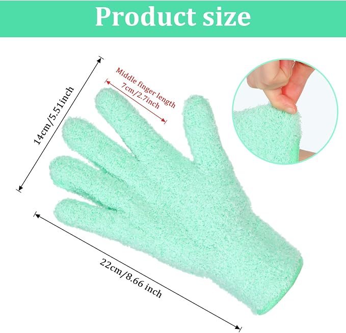 Ouligay Microfiber Gloves for Plant Dusting, Reusable Washable Micro Fiber - Image 2