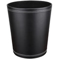 Pu Leather Trash Can, 2.6 Gallon Black Bathroom Trash Can, Small Office Garbage by GORESE