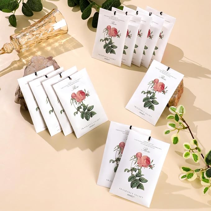 12 Pcs Rose Sachets Long Lasting Air Freshener Fragrance Potpourri Bags Odor - Image 7