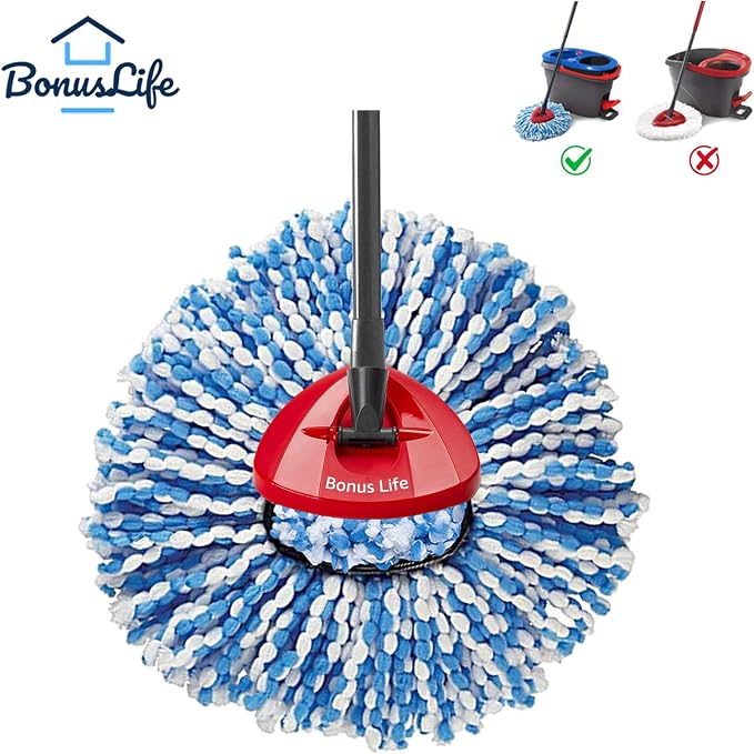 BonusLife 8-Pack Mop Head for O-Ceda RinseClean Spin Mop Refill 2-Tank System - Image 4