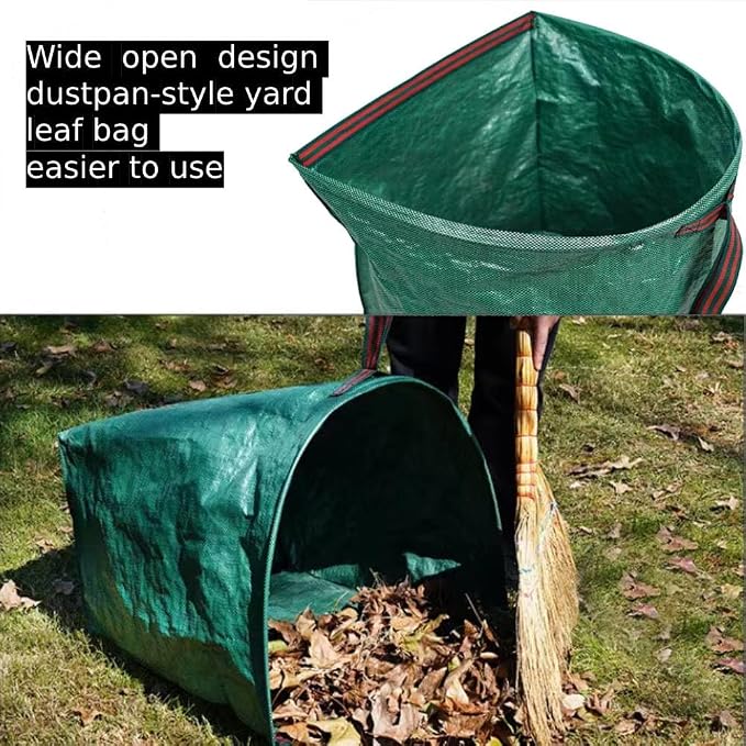 72 Gallon Garden Bags for Debris, Large Dustpan-Type Lawn Bags - Image 3