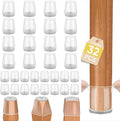 BALEINE 32 Pack Silicone Chair Leg Floor Protectors, Stool Leg Protectors Cap by BALEINE