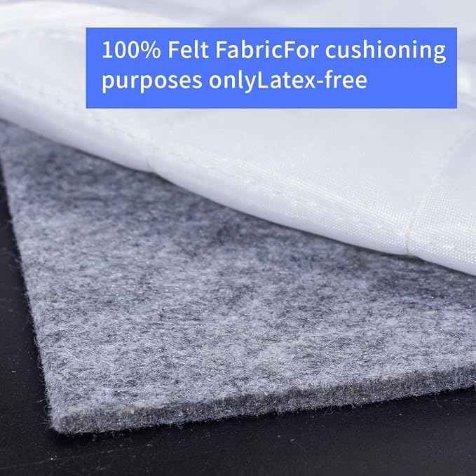Felt Rug Pad, 10x14 Ft Extra Large Area Cushioned Carpet Liner, Thick Felt Pads - Image 4