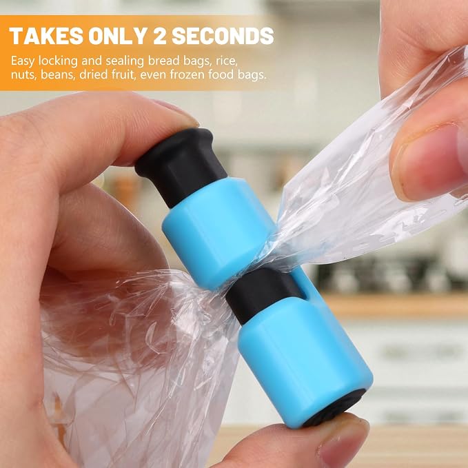 AmoreAngel Crafts 12 Pack Bread Bag Clips，Squeeze Lock Food Bag Clips, Plastic - Image 3
