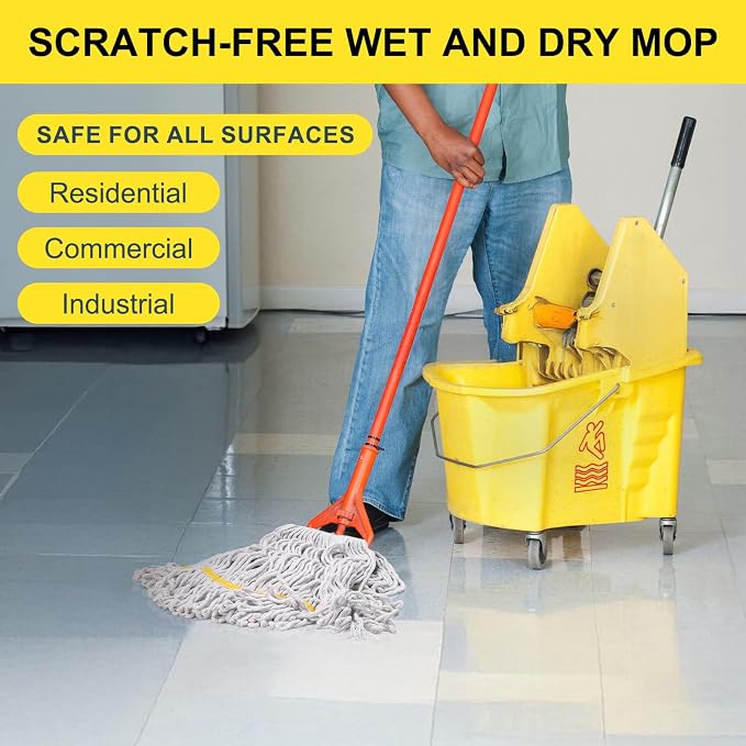 KeFanta 6 Pack Heavy Duty Commercial Mop Head Replacement, Wet Industrial - Image 3