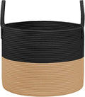 Woven Blanket Basket, 115L Large Rope Storage Bin by JMvicyroam