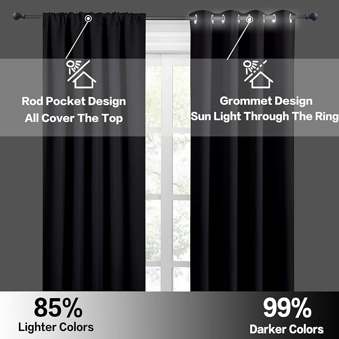 RYB HOME Bedroom Blackout Curtains - Image 5