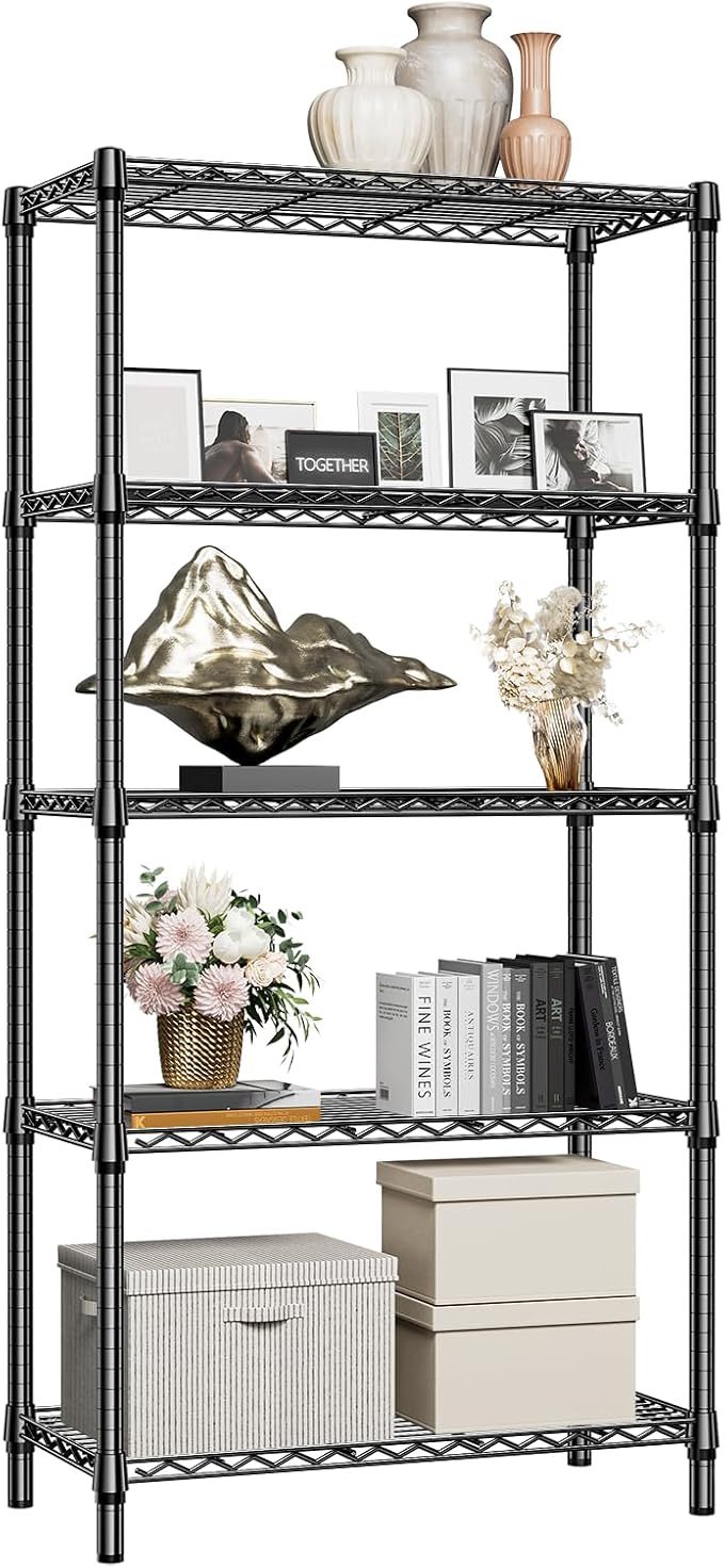 1250 lbs 5 Tier Shelf Metal Storage Shelves Shelving Wire Rack Heavy Duty - Image 8
