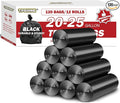Black Trash Bags 20-25 Gallon 120 Count by TFORING%C2%AE