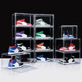 NYZE 12 Pack Acrylic Shoe Boxes Side Open, Shoe Storage Organizer by GIVEYOUTHEBEST