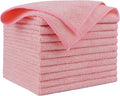 AIDEA Microfiber Cleaning Cloth Pink 10PK, Microfiber Towels by AIDEAHOME