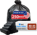 Reli. 40 to 45 Gallon Trash Bags Heavy Duty | 250 Trash Bags | Super Sizeable by Reli
