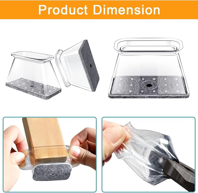 32 Pcs Rectangle Chair Leg Floor Protectors - Image 6