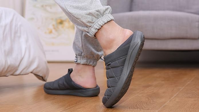 KUBUA Slippers for Men and Womens Indoor House Shoes Plush Slip on Outdoor - Image 6