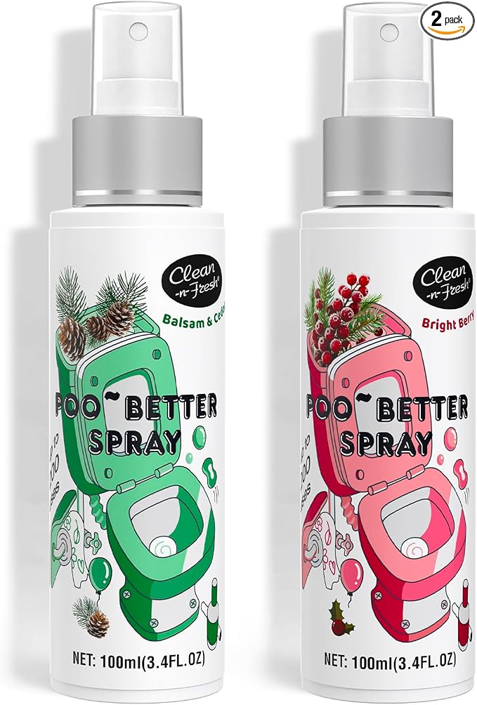 Clean-n-Fresh Toilet Spray, Holiday Pack Gift Set by Clean-n-Fresh