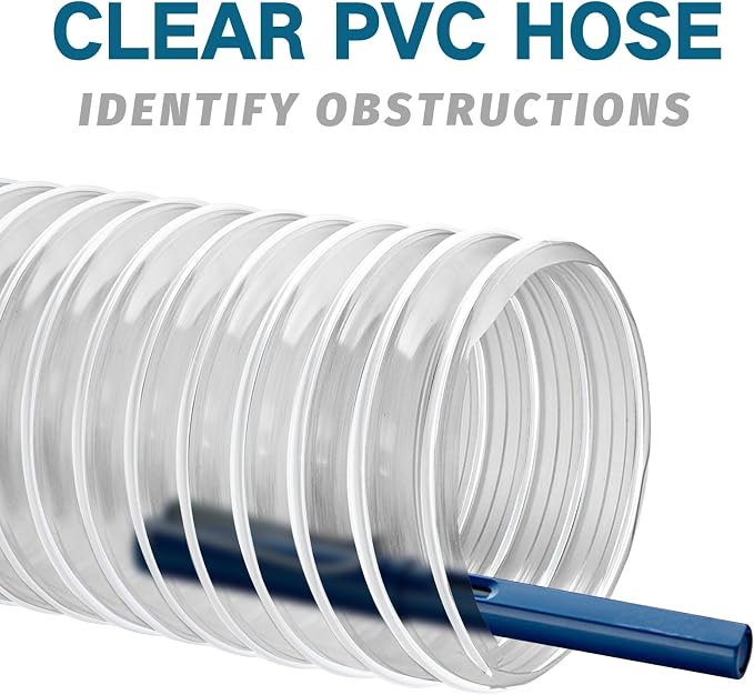 Qucship 2-1/2" x 10' Heavy-Duty PVC Dust Collection Hose, Puncture-Resistant - Image 5