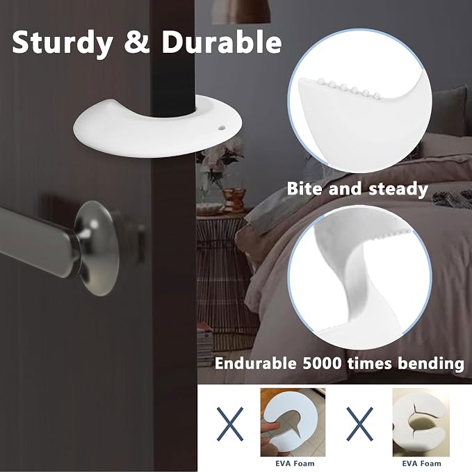 Door Pinch Guard and Door Slam Stopper, Durable Silicone Door Finger Pinch Guard - Image 4