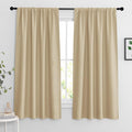 RYB HOME Curtains for Bedroom 63 inches Long, W 34 x L 63, Biscotti Beige by RYBHOME