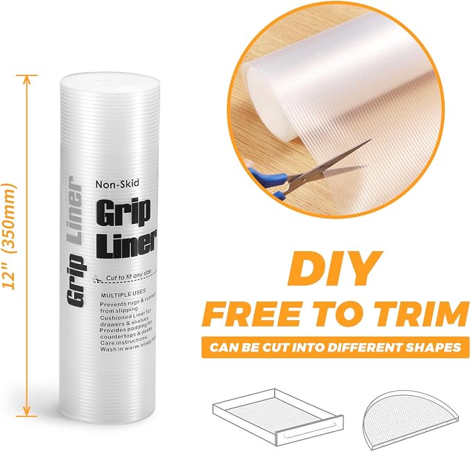 Glotoch Shelf and Drawer Liner for Kitchen Cabinet, 12in x 30FT Non-Adhesive - Image 2