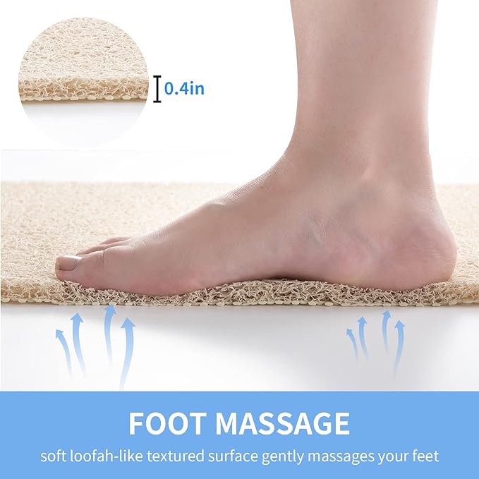 Non Slip Bathtub Mat, Foot Scrubber Anti Slip Fast Drying Shower Mat - Image 5