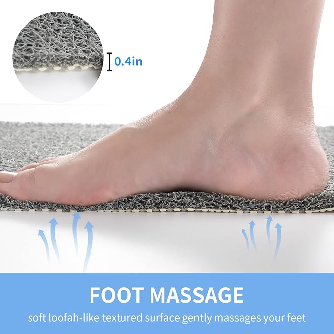 Non Slip Bathtub Mat, Anti Slip Shower Mat, Fast Drying Bath Tub Mats, Foot - Image 5