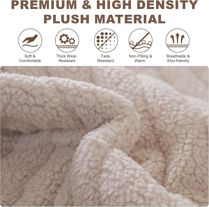 OTOB Couch Cover for Dogs Washable, Non Slip Plush Fuzzy Sofa Covers for 3 - Image 3